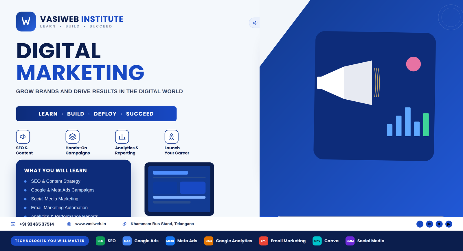 Digital Marketing course in Khammam — SEO, social media and Google Ads